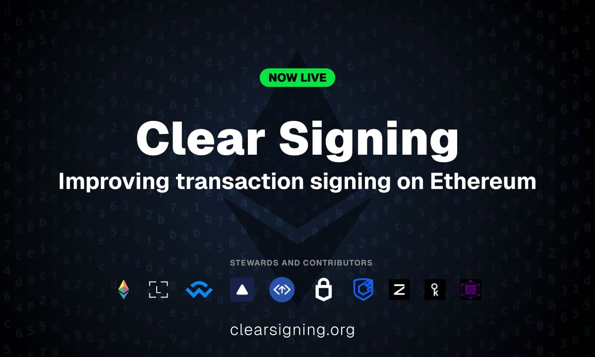 Clear Signing banner — NOW LIVE