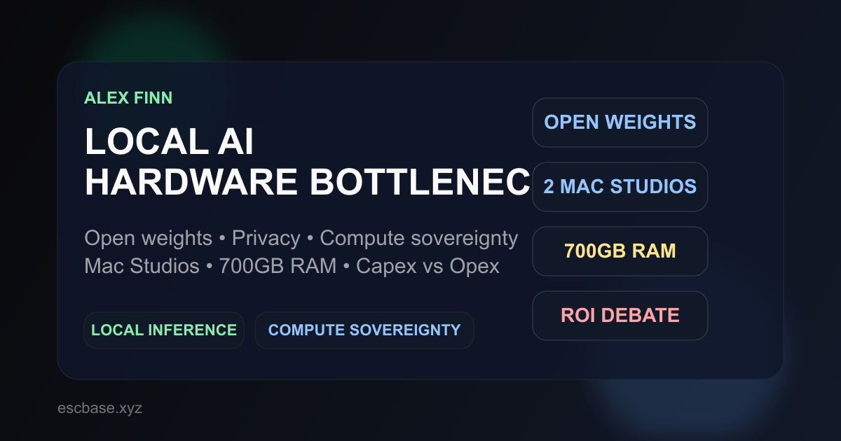 Alex Finn local AI hardware bottleneck thumbnail