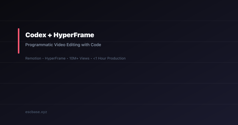 Codex HyperFrame video editing