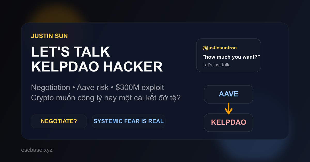 Justin Sun KelpDAO hacker talk thumbnail
