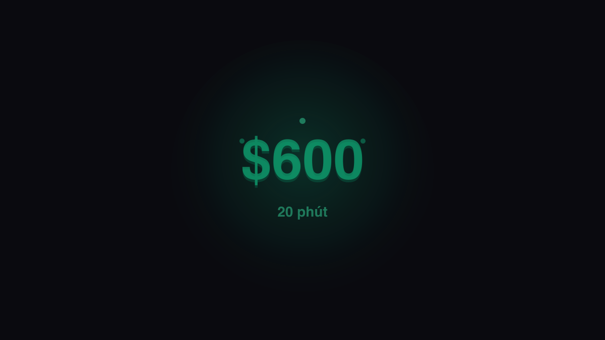 $600 in 20 minutes with Claude Code